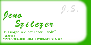 jeno szilczer business card